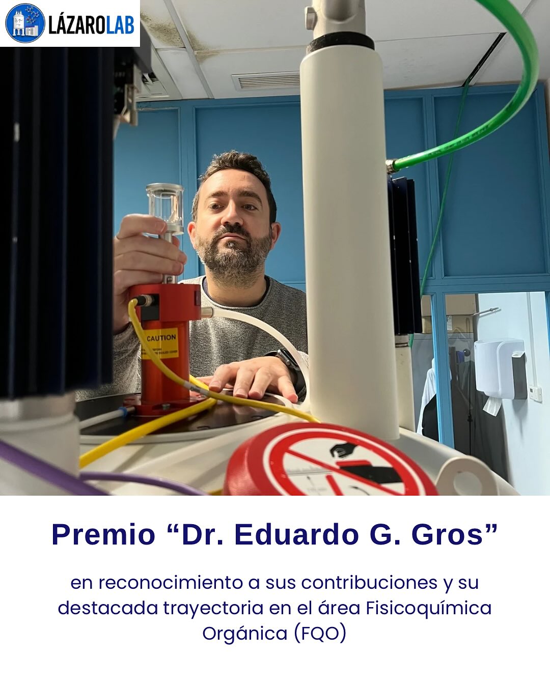 Juan Manuel Lazaro Martinez distinguido con el Premio Dr. Eduardo G. Gros